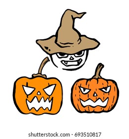 Golden Buddha in Halloween Halloween Presented as a vector format.