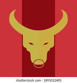 Golden Buffalo for happy Chinese New Year' design
