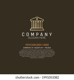 golden building elegant logo suitable for lawyer, banking, consultant
