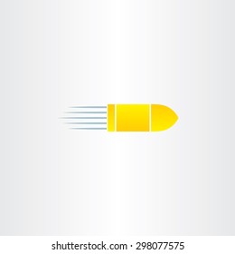 golden bullet vector icon design symbol