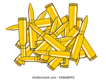 golden bullets vector illustration