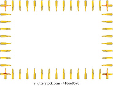 golden bullets vector illustration