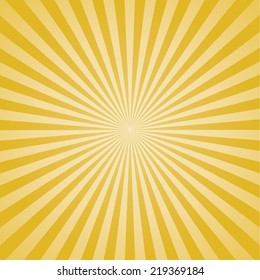 Golden burst background. Vector illustration