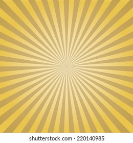 Golden burst background. Vector illustration