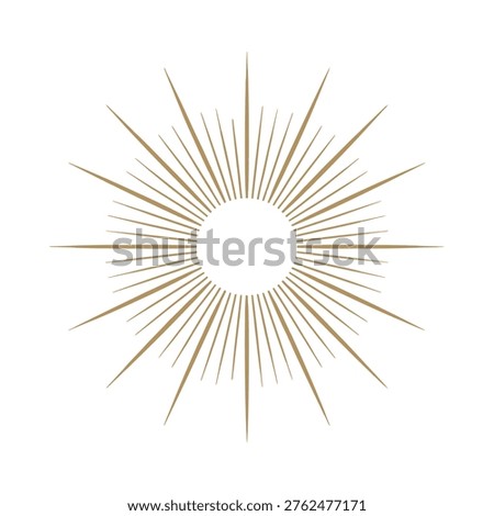 A golden burst of radial lines emanates from a bright white central point creating a sunburst effect