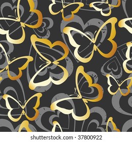 golden butterflies