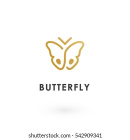 golden butterfly lines logo
