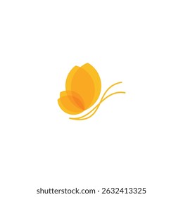 Golden butterfly in simple elegant design