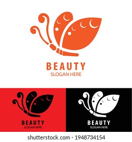 golden butterfly vector illustration, great for beauty and spa logo concepts