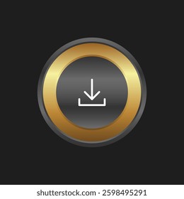 Golden button with download icon.