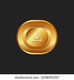 Golden button with download icon.