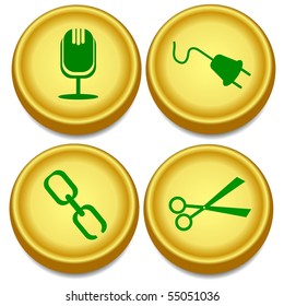 golden buttons