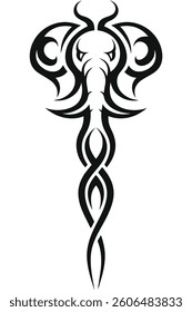 Golden caduceus vector art with light swirl design