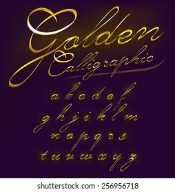 Golden Calligraphic font, part 2/3 small letters