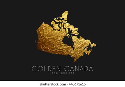 Golden Canada Logo on the black background