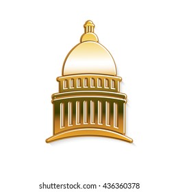 Golden Capitol logo. Vector graphic design