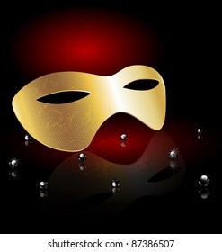 golden carnival half-mask
