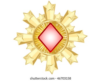 golden casino banner-rhombus