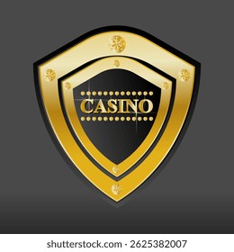 Golden Casino Elements Vector Illustration