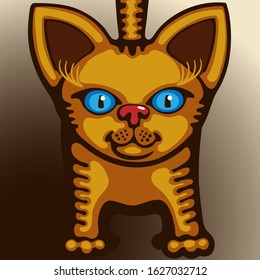 Golden cat - avatar for social networks.