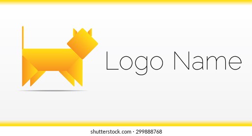 Golden cat, logo icon