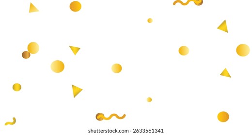 Golden celebration confetti stream with shimmering particles isolated on transparent background for overlay.  isolated on transparent background for party and celebration themes