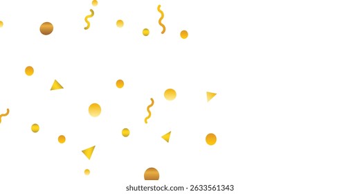 Golden celebration confetti stream with shimmering particles isolated on transparent background for overlay.  isolated on transparent background for party and celebration themes