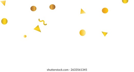 Golden celebration confetti stream with shimmering particles isolated on transparent background for overlay.  isolated on transparent background for party and celebration themes