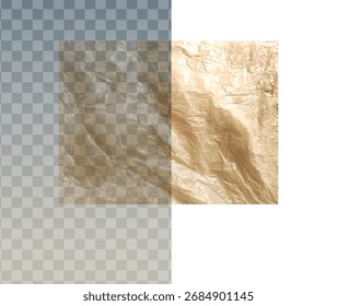 Fundo de Vetor de Textura de Celofane Dourado