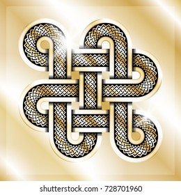 Golden celtic knot