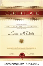 Golden Certificate Of Achievement
