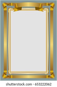 golden certificate frame