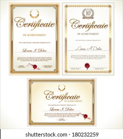 Golden certificate template