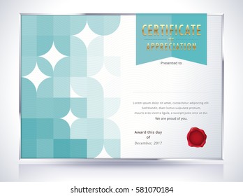 Golden certificate template design. Luxury certificate background. vector illustration.