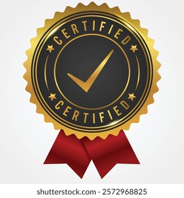 Golden Certified Vector Stamps for Professional Use 