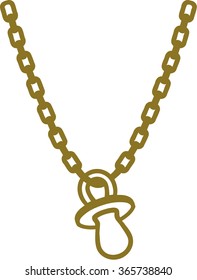 Golden chain with dummy