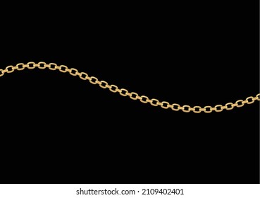 golden chain hand drawn design vector
