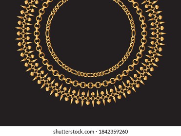 Golden Chain Illustration, Vector Design