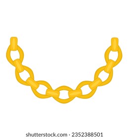 Golden chain luxury jewelry icon