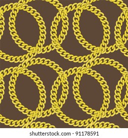 Golden chain seamless vector