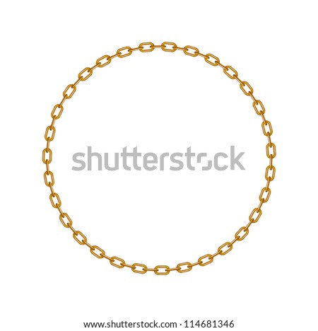 Golden chain in shape of circle