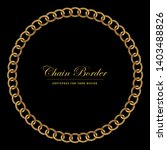 Golden Chain Square Border Frame. Circle Border with golden color. Jewelry Design. Vector illustration.