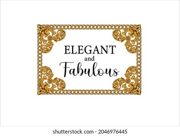 golden chain vector art design hand drawn elegant and fabulous