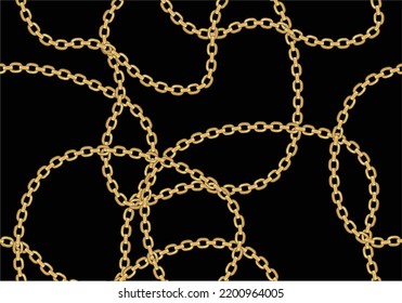 golden chain vector hand drawn design