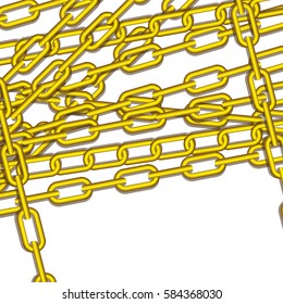 golden chains icon image, vector illustration design