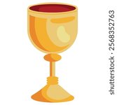 golden chalice cup isolated design