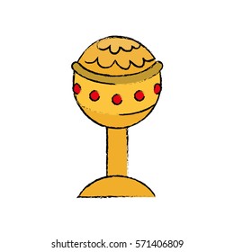 Golden chalice isolated icon vector illustration graphic design