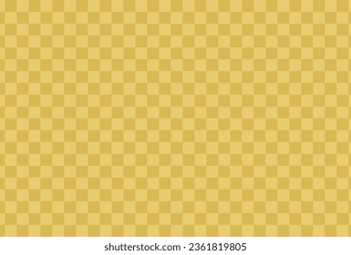 Golden checkered pattern background recommended for New Year's cards (postcard ratio)