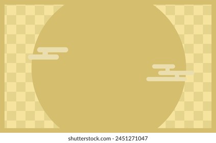 Golden Schachbrettmuster Japanisches Muster Hintergrund Illustrationsmaterial