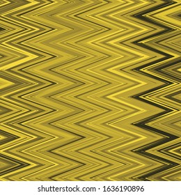 Golden Chevron Vector Pattern Bold Zigzag Print with Ethnic Tribal and Retro Motif 